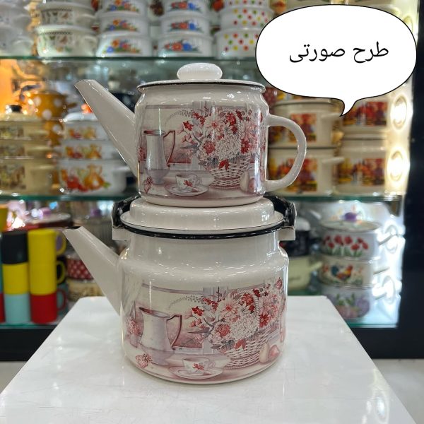 کتری قوری لعابی ساخت روسیه اصل - Image 2