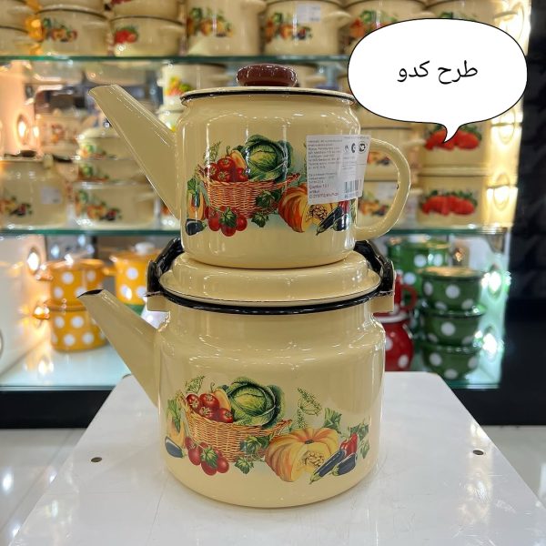 کتری قوری لعابی ساخت روسیه اصل