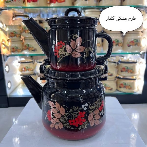 کتری قوری لعابی ساخت روسیه اصل - Image 4