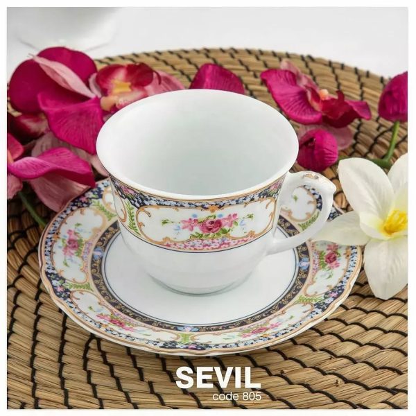 سرویس ۱۰۲ پارچه چینی پردیس طرح سویل - Image 5
